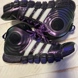 Adidas Dwight Howard 4 NBA All-Star basketball shoes, Black and Purple Sneakers